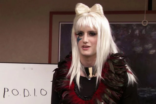 Gabe dressed as Lady Gaga